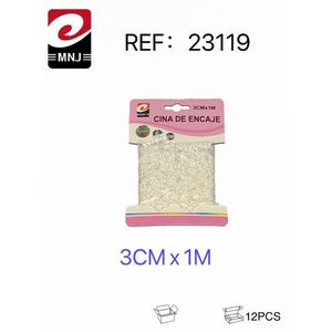 Encaje Hecho a Mano de 3cm con Tiras CINA DE ENCAJE 3CMX1M Materiales para Manualidades - Product Image 1