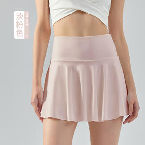 OEM 2 em 1 Cintura Alta Nude Sentir Saias para As Mulheres Desgaste Do Ténis De Golfe Com Bolsos Laterais Logotipo Personalizado Plissado Saia Padel - Product Image 4