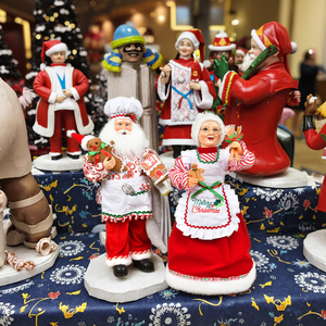 Figurines de Noël Père Noël et Grand-Mère pour la décoration de la maison et des vitrines de centres commerciaux, décorations de Noël pour le shopping et jouets de Noël - Product Image 1