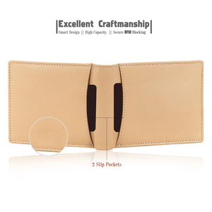Cartera Bifold de Cuero Genuino para Hombre, Delgada, con Bolsillo Frontal, Personalizable con Logotipo, Colores y Tamaños a Medida, OEM, ¡Gran Venta al Mejor Precio! - Product Image 3