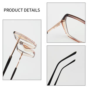 Montura de Gafas Cuadradas TR87155 con Protección Anti Luz Azul para Mujer, Lentes Ópticas AC, Tamaño Mediano, Estilo Europeo, Monturas Modernas - Product Image 1