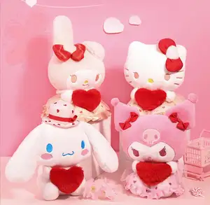 Xux 27cm Kawaii cinnamoroll Sanrio đồ chơi sang trọng trang trí nội thất Dài Tai mềm PP bông nhồi bông sang trọng gối đồ chơi lễ hội gi