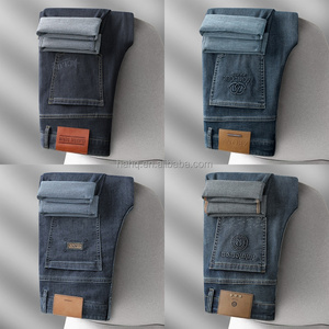 2025 di fascia alta primavera ed estate nuova tendenza alla moda <span class=keywords><strong>Jeans</strong></span> <span class=keywords><strong>grigio</strong></span> <span class=keywords><strong>chiaro</strong></span> da uomo <span class=keywords><strong>Jeans</strong></span> Casual a gamba dritta - Product Image 6