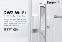 SONOFF DW2 capteur de porte/fenêtre WiFi intelligent capteur d'alarme de fenêtre de porte sans fil pour système de sécurité à domicile