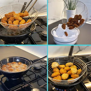 Fryer <b>Pan</b> With Basket 24 Cm Non Stick Ceramic Coating For Deep Frying - Product Image 6