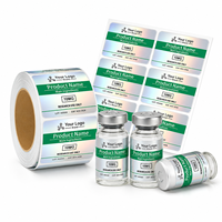 Autocollants personnalisés pour bouteilles 2ml 3ml 6ml, rouleau entier d'étiquettes pour flacons de médicaments, impression holographique, imperméables et résistants à l'eau
