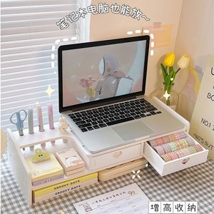Laptop Stand Desktop Storage Rack Multi Tiered Organizer For Stationery Books Electronics - Product Image 2