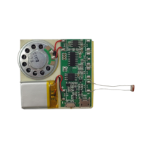 Module sonore PCB MP3 IC personnalisé téléchargeable par USB, activé par la lumière, pour enregistrement de musique/bénédictions sur cartes de vœux et boîtes (jr JR1650)