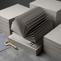   Carton gris rigide certifié 0,4 mm-4,0 mm, feuilles de carton gris recyclé pour emballage de luxe et reliure de livres, anti-déformation