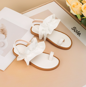 Nouvelles sandales d'été pour enfants, design tendance, semelle souple, volants, style princesse, pour filles - Product Image 3
