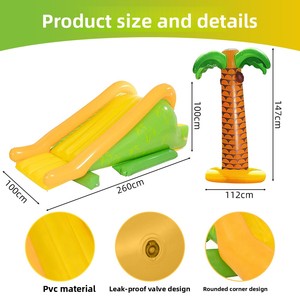 <span class=keywords><strong>Toboggan</strong></span> aquatique gonflable en forme de cocotier certifié CE pour l'extérieur, en PVC épaissi, piscine de jeu pour enfants - Product Image 3
