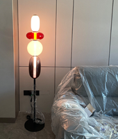 Lampes suspendues et lampadaires en verre de style nordique minimaliste du milieu du siècle, lumière LED chaude, CRI 90 élevé, verre coloré vintage