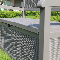 Banc de rangement extérieur pour meubles de jardin avec coussin