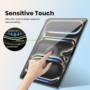 Protection d'écran personnalisée anti-traces de doigts pour iPad Pro 13 pouces 2026, compatible avec les coques, film en verre trempé HD anti-rayures - Product Image 4
