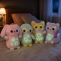Jouet en peluche qui brille dans le noir, stylo à dessin UV, animal en peluche lumineux, lapin, pingouin, souris, ours, jouet doux, cadeau pour l'heure du coucher des enfants