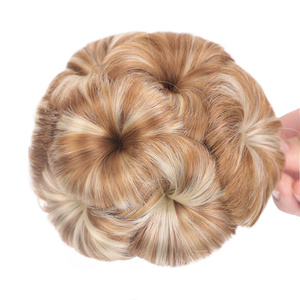 Accessoires pour cheveux : <span class=keywords><strong>Chignon</strong></span> synthétique style fleur <span class=keywords><strong>rétro</strong></span>, type scrunchie, pour queue de cheval - Product Image 4