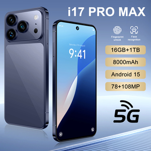Smartphone I17 Pro 5G Double SIM 16 Go + 1 To, Caméra Frontale 78 MP, Caméra Arrière HD 108 MP, Batterie 8000 mAh, Android <span class=keywords><strong>15</strong></span>, Écran OLED 120 Hz, Version Anglaise - Product Image 1