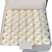 Pabrik 75d/2 putih pre-wound Bobbin benang sisi kurang tipe