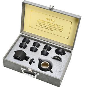 Stoneware <b>Tea</b> <b>Set</b> 10 Piece With Lid Office Business Gift Dehua Made - Product Image 3