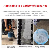 Perceuse à eau portative haute puissance à usage humide et sec, machine de forage de puits à noyau diamanté pour murs en béton, directement de l'usine