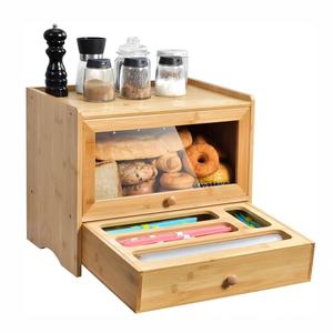 Boîte de rangement transfrontalière en bois pour aliments et collations, boîte de rangement pour pain et produits alimentaires, boîte de rangement en bois pour film alimentaire de cuisine, en bois massif - Product Image 3