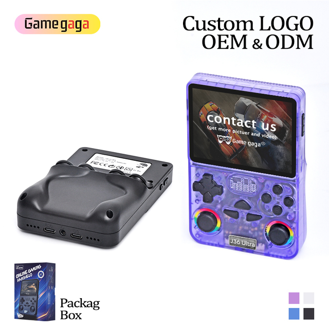 Gamegaga J36 Ultra Portable Handheld Game Console R36S 3.5 Inch IPS Screen Online Battle Retro Handheld Portable Pocket Game Player