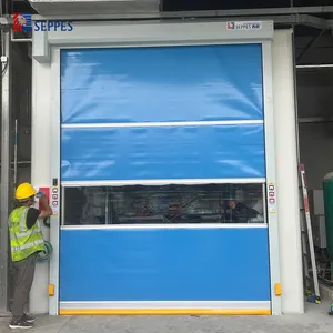 Puerta enrollable de PVC eléctrica 2024, puerta aislada de alta velocidad, puerta de alta velocidad de fábrica para campo de almacenamiento