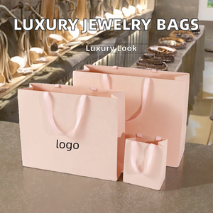 Bolsas de Papel para Regalo de Joyería de Lujo, Ecológicas y Duraderas, con Asas de Cinta, en Varios Tamaños, para Cosméticos y Ropa, Venta al Por Mayor - Product Image 2