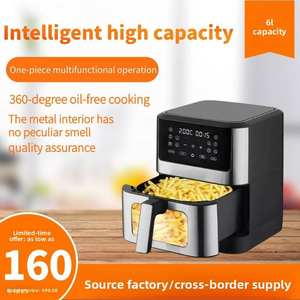 <span class=keywords><strong>Friteuse</strong></span> à air électrique à écran tactile en acier inoxydable avec fonction de cuisson pour usage hôtelier <span class=keywords><strong>2</strong></span>-en-1 - Product Image 3