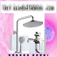 ARROW Ensemble de robinet de douche à effet pluie en laiton chromé moderne Mélangeur d'eau à colonne en acier inoxydable poli Style classique pour salle de bain