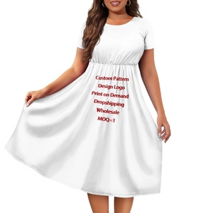 2025 Fashion Trendy Marshall Islands Polynesian Style Short <strong>Sleeve</strong> <strong>Midi</strong> <strong>Dress</strong> for Women Custom Wholesale <strong>Chiffon</strong> Natural Sexy - Product Image 6