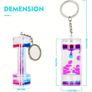 1. Liquimo للذهاب إلى سلسلة المفاتيح الحسية الأكريليكية ، فقاقيع الحركة السائل غير المشحون ، مؤقت التهدئة لتخفيف التوتر للتهدئة ، خدمات الحفلات - Product Image 3