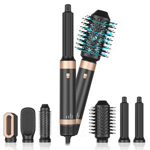 <span class=keywords><strong>Styler</strong></span> ionique magique 6 en 1 <span class=keywords><strong>Brosse</strong></span> à <span class=keywords><strong>air</strong></span> chaud haute vitesse et sèche-cheveux avec buse diffuseur pour salons et voyages - Product Image 1