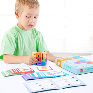 Jouet éducatif HOYE CRAFTS Jouet éducatif <span class=keywords><strong>Cube</strong></span> serpent magique Jouet sensoriel anti-stress Puzzle en bois à torsion pour enfants - Product Image 3