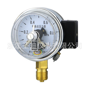 Manómetro de Contacto Eléctrico YX60, Manómetro de Presión para Prensa Hidráulica, Vacuómetro de Conexión Roscada, Contacto Eléctrico - Product Image 1