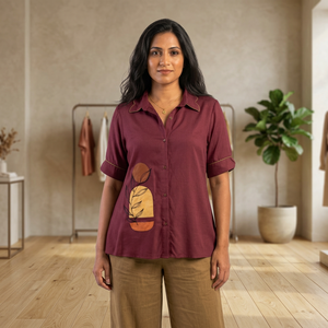 Chemise classique décontractée pour femme avec coutures durables et coupe régulière confortable – Achetez directement auprès du fournisseur - Product Image 2