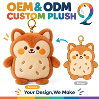 Porte-clés en peluche personnalisé CE ASTM OEM ODM, mini pendentif animal en peluche Kawaii, sans MOQ, cadeau pour enfants, mascotte d'usine