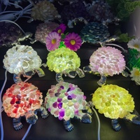 Nouveauté cristal de guérison naturel Quartz cristal mixte tortue lumière LED artisanat pour la décoration de cadeaux