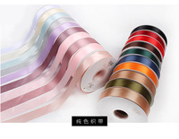 Pita Satin Warna Solid 2.5cm 40yard Desain Minimalis Buatan Tangan untuk Dekorasi Kemasan Buket Bunga, Ikat Kado