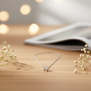 Collana con Ciondolo a Forma di Lettera A con Diamante, Catena in Acciaio Inossidabile, Gioielli alla Moda - Product Image 3