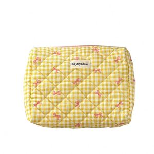Organizador de Maquillaje Cosmético Multifuncional, Ecológico, con Cierre, de Lona, Colorido, con Lazo Acolchado y Estampado, Personalizable con Logotipo, al por Mayor - Product Image 6