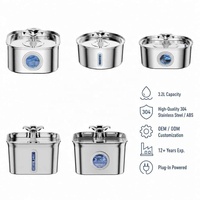 Fontaine à eau pour animaux de compagnie 3,2 L en acier inoxydable, distributeur d'eau automatique pour chats, divers modèles, vente chaude