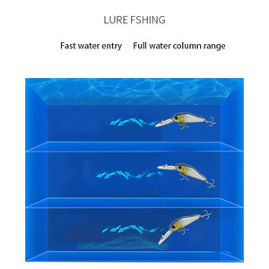 <span class=keywords><strong>Leurre</strong></span> Minnow à Lèvre Longue Ultraléger, Flottabilité Lente, Suspension, Plongée Profonde, Coulée dans Toute la Colonne d'Eau, pour Bass et Poisson Mandarin - Product Image 5