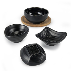 Hoge Kwaliteit Onbreekbare Zwarte Melamine Gerechten Kleine Melamine Saus Kom En Borden Voor Restaurant - Product Image 3