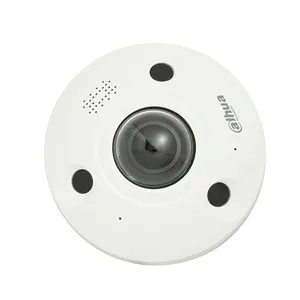 Dahua, stock listo, cámara de red de doble micrófono integrada WizMind IR Fisheye de 12 MP con cámara de red