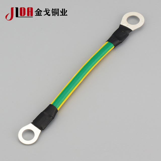 Ground Wire Grounding Lead with Tin Plated Braided Copper Ring Terminal Premium Connectors for Convenient Grounding 450V/750V