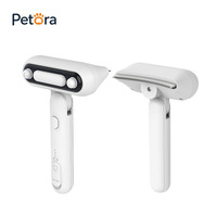 Brosse de toilettage et outil de nettoyage pour animaux de compagnie Petora, portable, électrique, rechargeable, à vapeur, pour enlever les poils de chat et de chien
