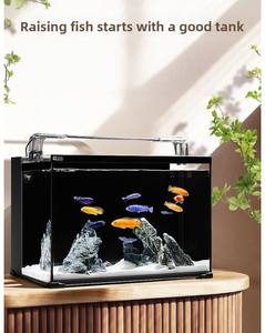 <span class=keywords><strong>Aquarium</strong></span> YEE ultra-transparent à angle droit, filtration arrière silencieuse intégrée, <span class=keywords><strong>aquarium</strong></span> écologique anti-saut pour la maison, la chambre et le bureau - Product Image 2