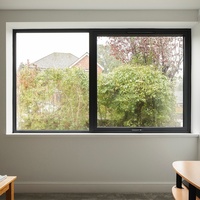 Ventanas Corredizas de Aleación de Aluminio Modernas a Precio de Fábrica, Rotura de Puente Térmico, Acero Inoxidable, Tamaños Personalizados para Proyectos de Balcones y Villas