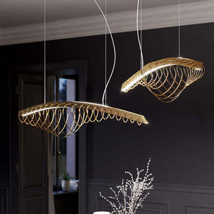 Italian Style Designer Minimalist Artistic Chandelier Led <b>Light</b> Long Shape For Home Bar Restaurant Villa Showroom - Product Image 4